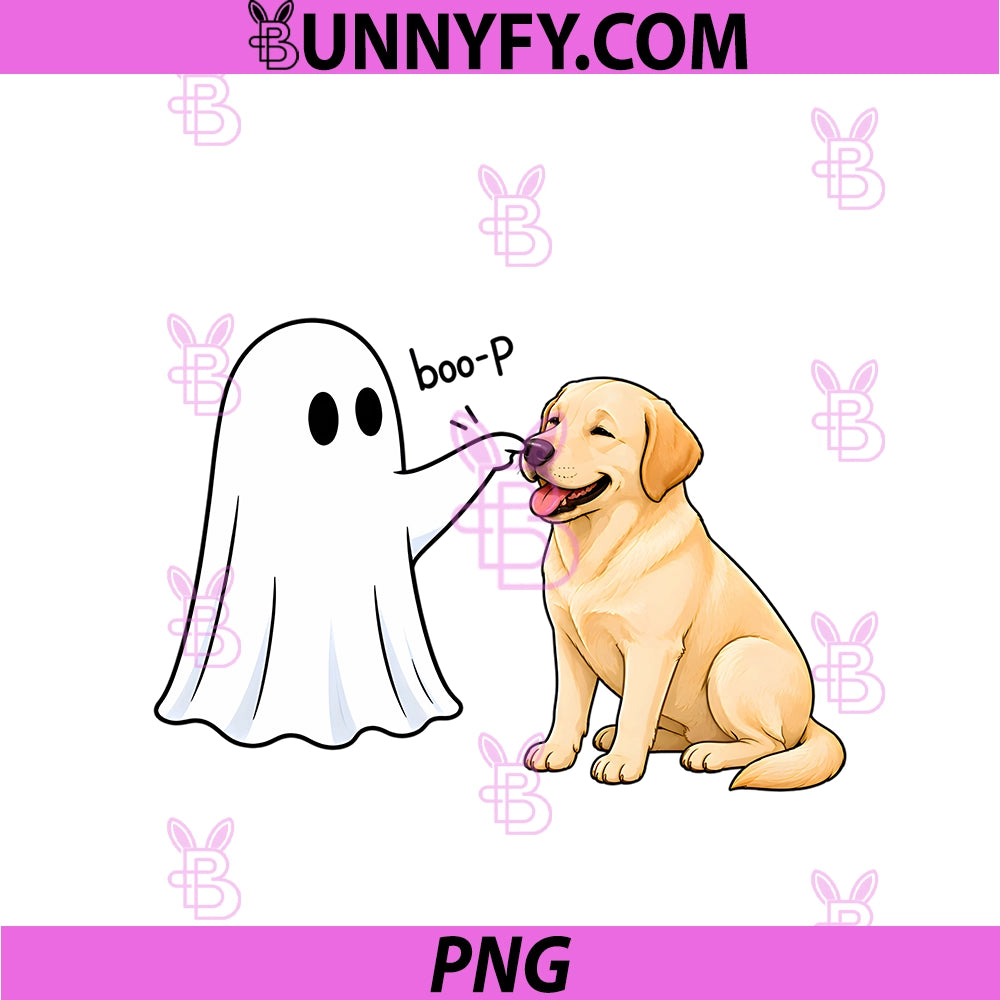 Labrador Retriever Boo P Ghost Boop PNG, Halloween Dog Lover PNG