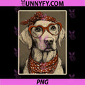 Labrador Retriever in Hearts Glasses PNG, Valentines Dog Coquette PNG