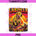 Labzilla Giant Yellow PNG, Labrador Retriever Dog Monster Parody PNG