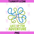 Lace Up For Adventure PNG, Lace Graphic Design PNG