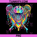 Lacrosse Drip Ice Cream PNG, Lax Helmet Sticks PNG