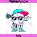 Lacrosse Drip Ice Cream PNG, Lax Helmet Sticks Sport Boy Players PNG