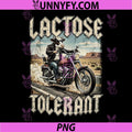 Lactose Tolerant PNG, Funny Dairy Farmer Motorcycle Graphic PNG