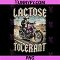 Lactose Tolerant PNG, Funny Dairy Farmer Motorcycle Graphic PNG