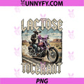 Lactose Tolerant PNG, Funny Dairy Farmer Motorcycle Graphic PNG