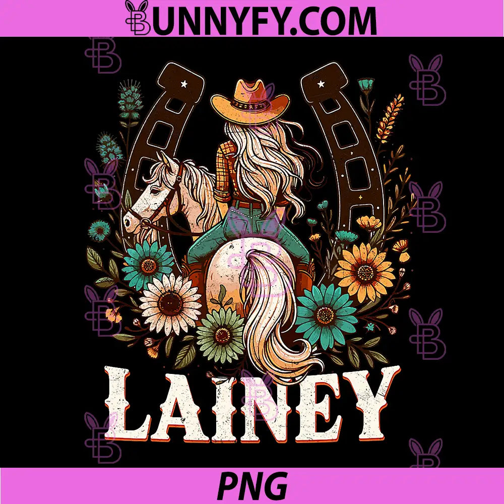 Lainey Name Girl PNG, Personalized Name Cowgirl PNG