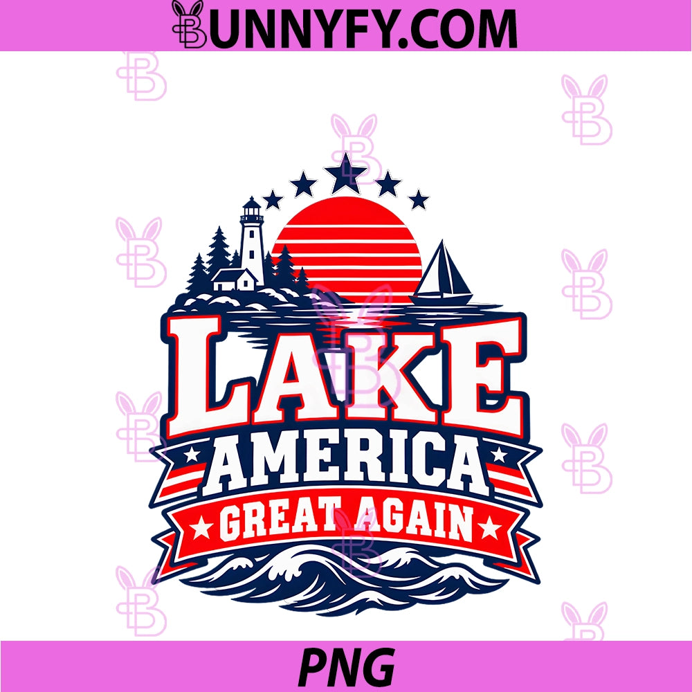 Lake America PNG, Great Again PNG