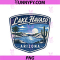 Lake Havasu Arizona PNG, Desert Landscape Cactus Palm Sunset PNG