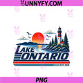 Lake Ontario EST 1656 PNG, Retro Stripe PNG