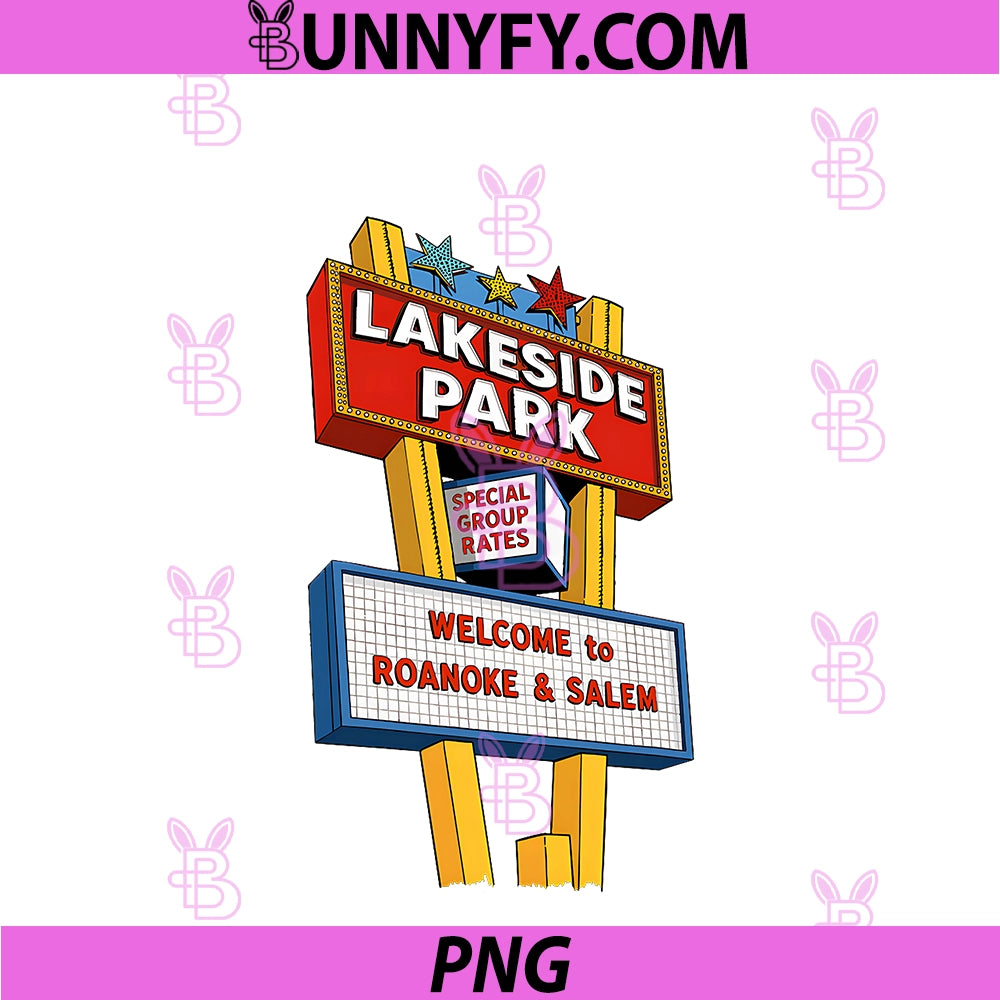 Lakeside Amusement Park Defunt PNG, Vintage Roanoke Salem VA Logo PNG