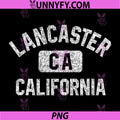 Lancaster California PNG, Gym Style Distressed White Print PNG