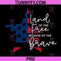 Land of The Free PNG, Because of The Brave American Flag Star PNG
