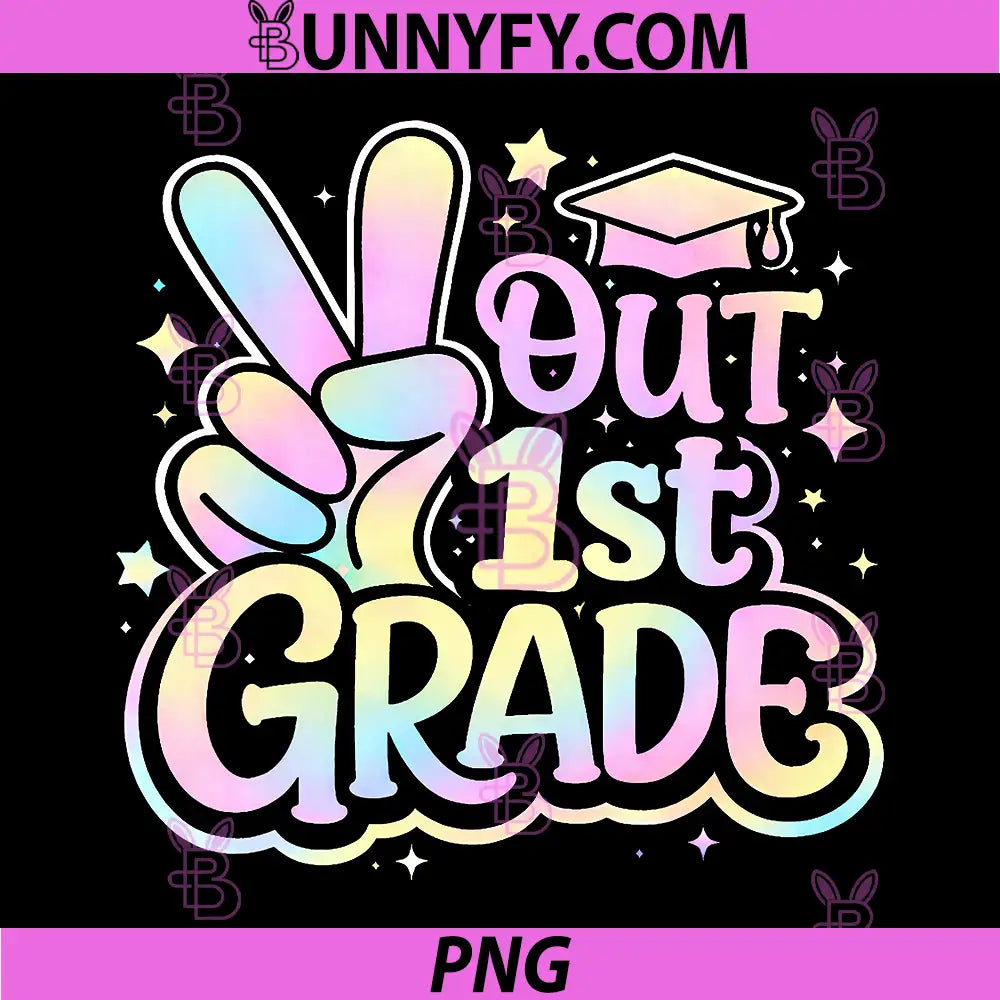 Last Day of School Peace PNG, Out 1st Grade PNG