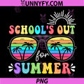 Last Day of School Retro PNG, Schools Out for Summer Teacher PNG
