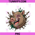 Laughing Boar PNG, Funny Wild Hog Hunting Forest PNG