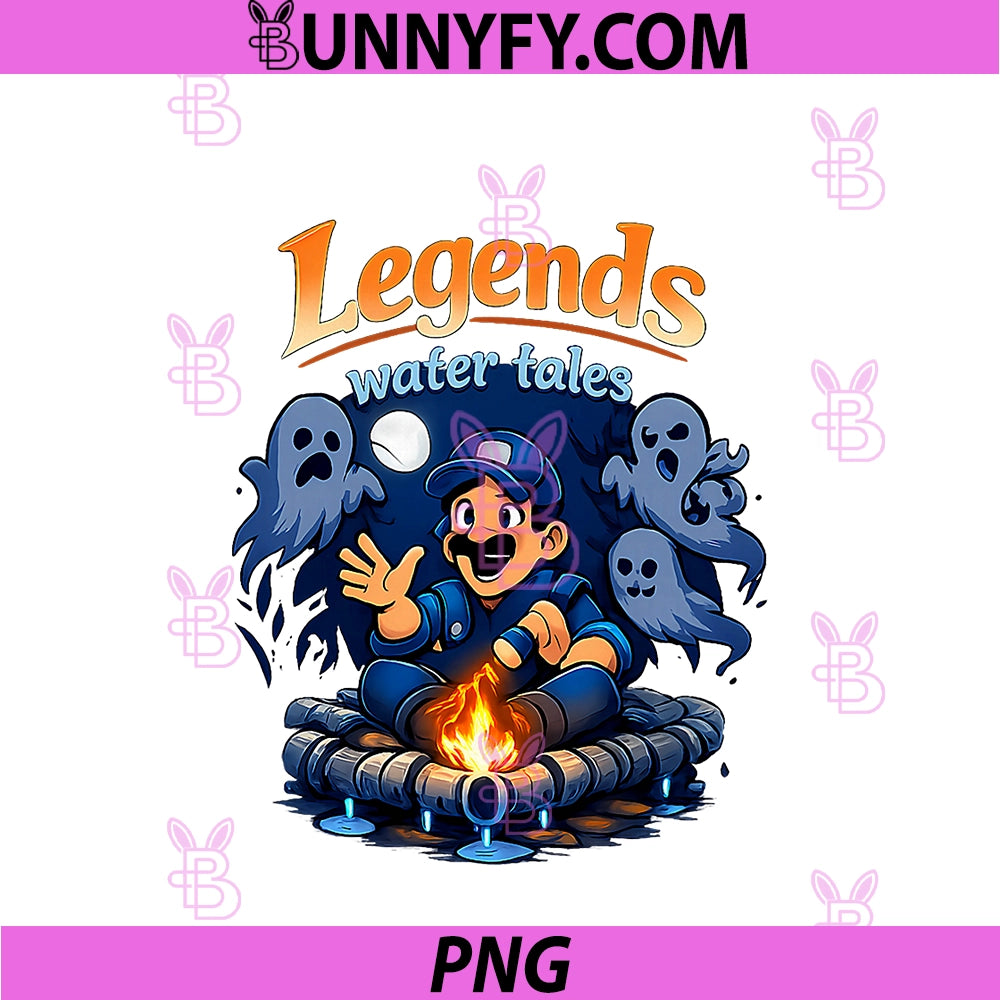 Legends Water Tales PNG, Plumber Pipe Pun Ghost Story PNG