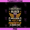 Legends Were Born In March 1958 PNG, Rock Biker 68 Birthday PNG