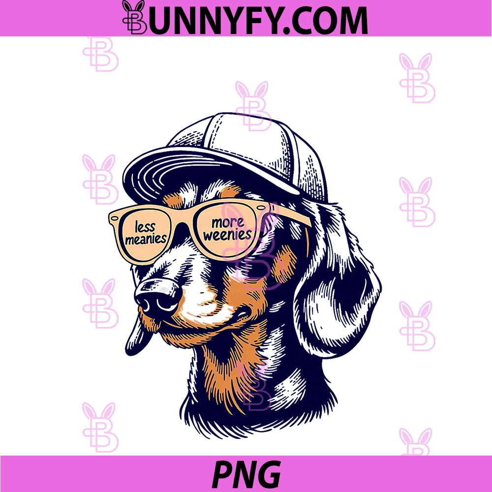 Less Meanies More PNG, Weenies Dachshund PNG