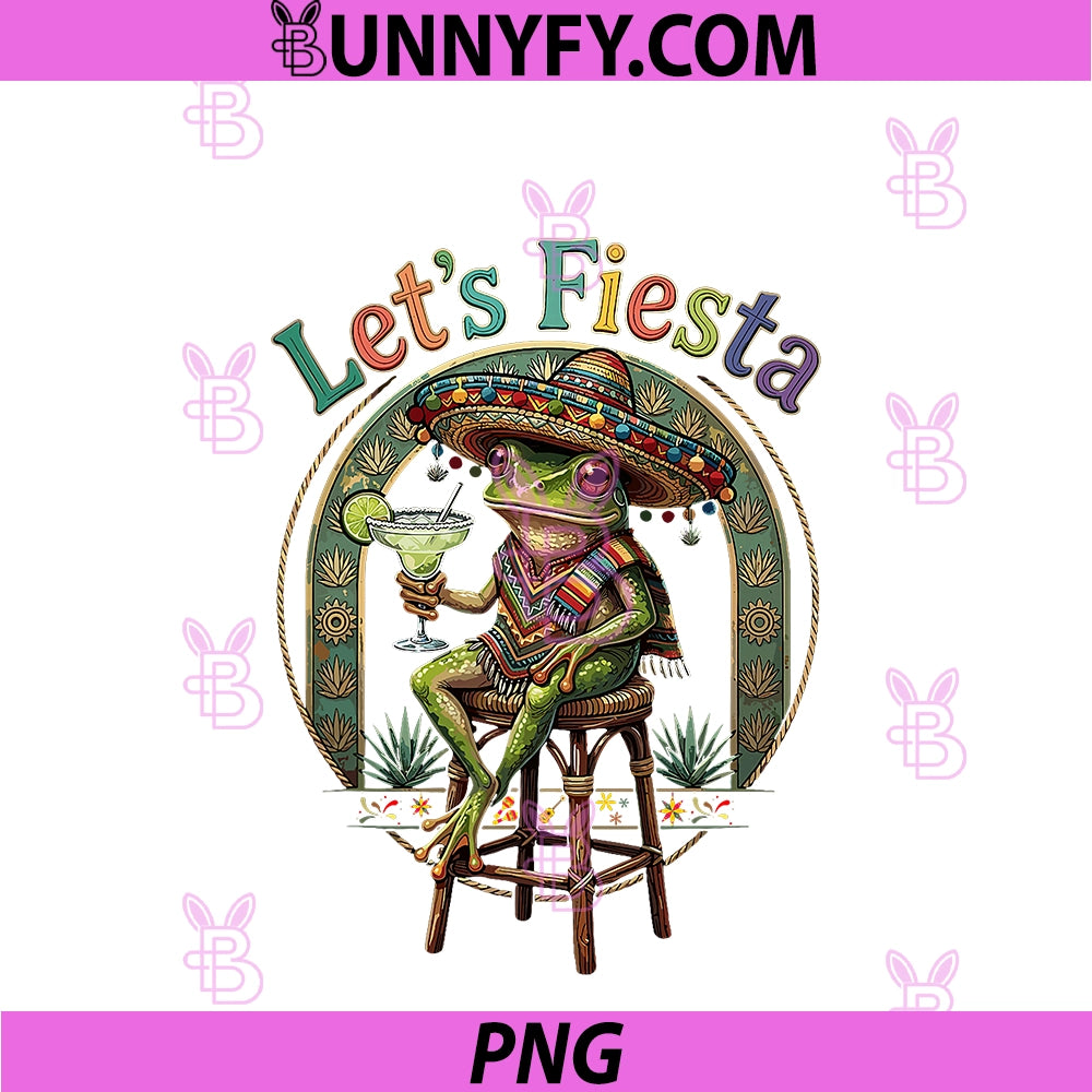 Let's Fiesta PNG, Frog Mexican Sombrero Cinco De Mayo PNG