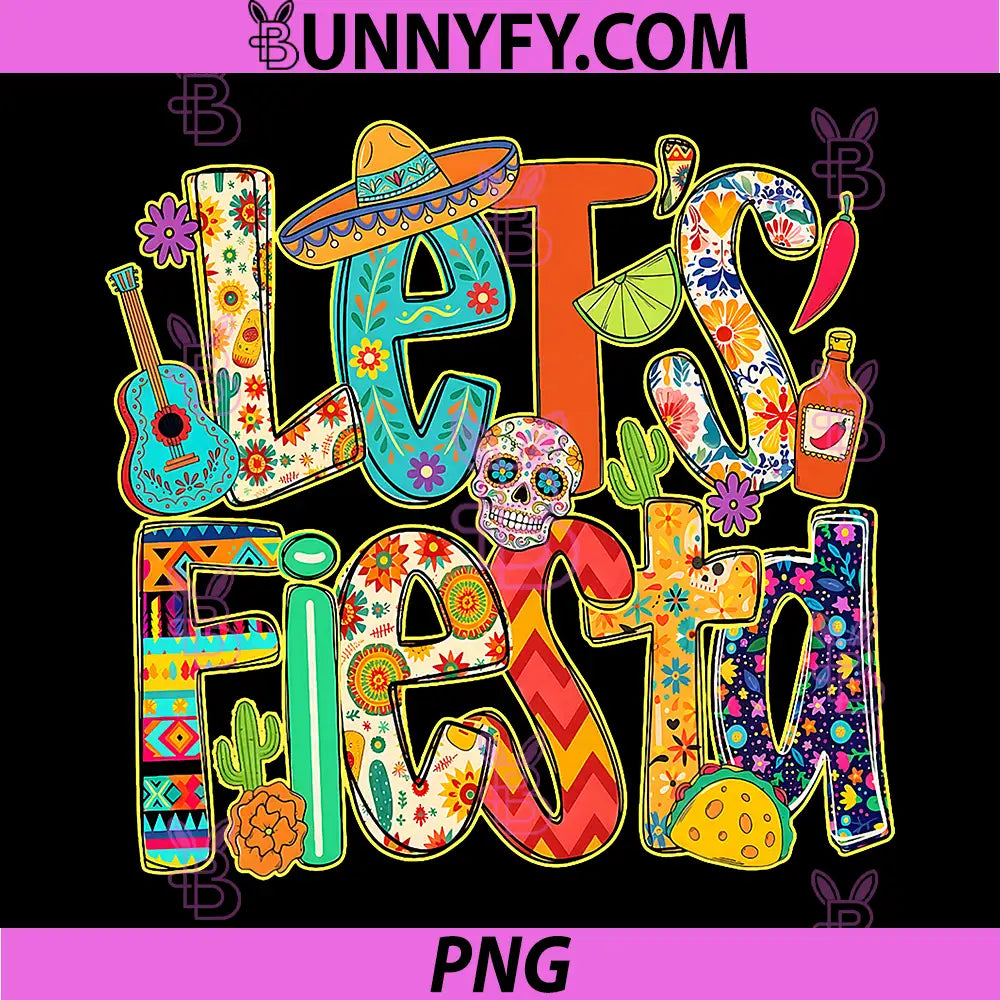 Lets Fiesta San Antonio Texas PNG, Cinco de Mayo Mexican Party PNG