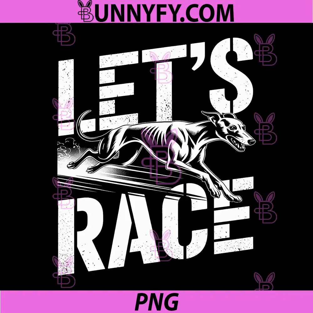 Let’s Race PNG, Greyhound Racing Dog Running PNG