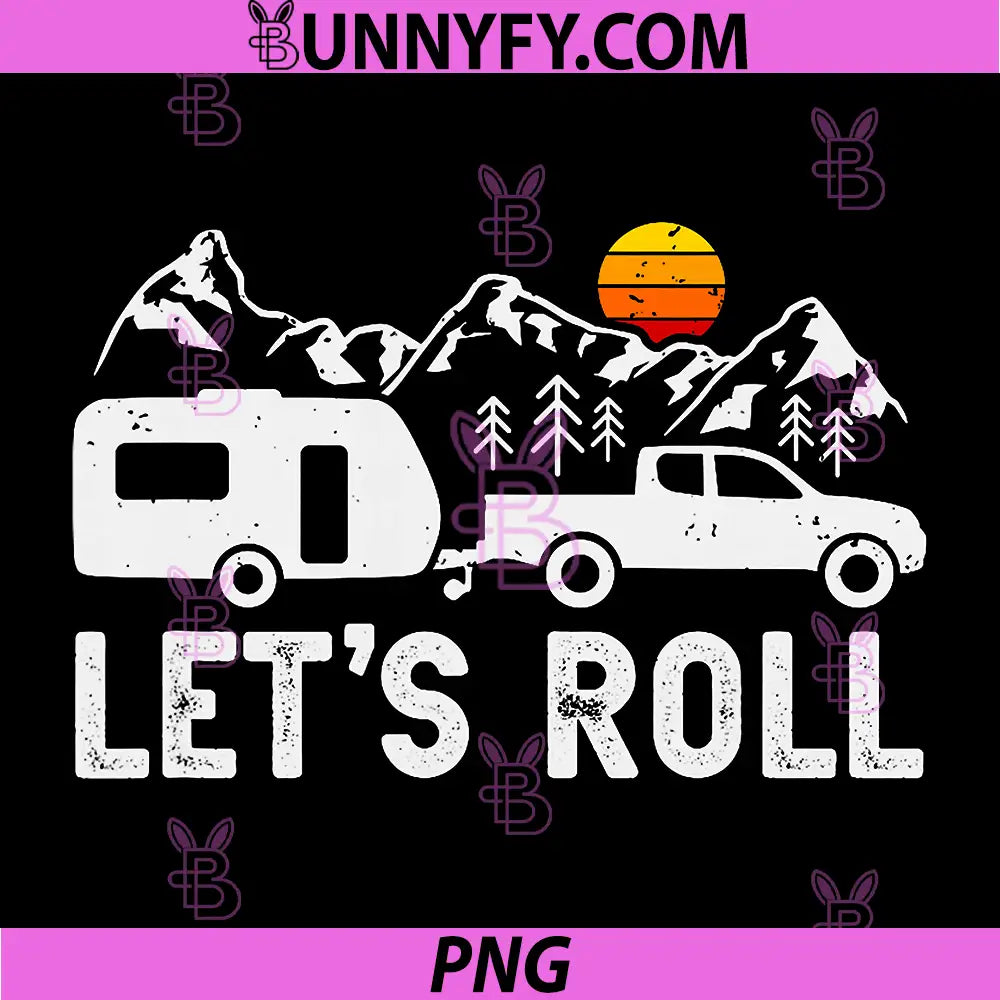 Let's Roll PNG, Caravan Camping PNG, Trailer Mountains Camper PNG