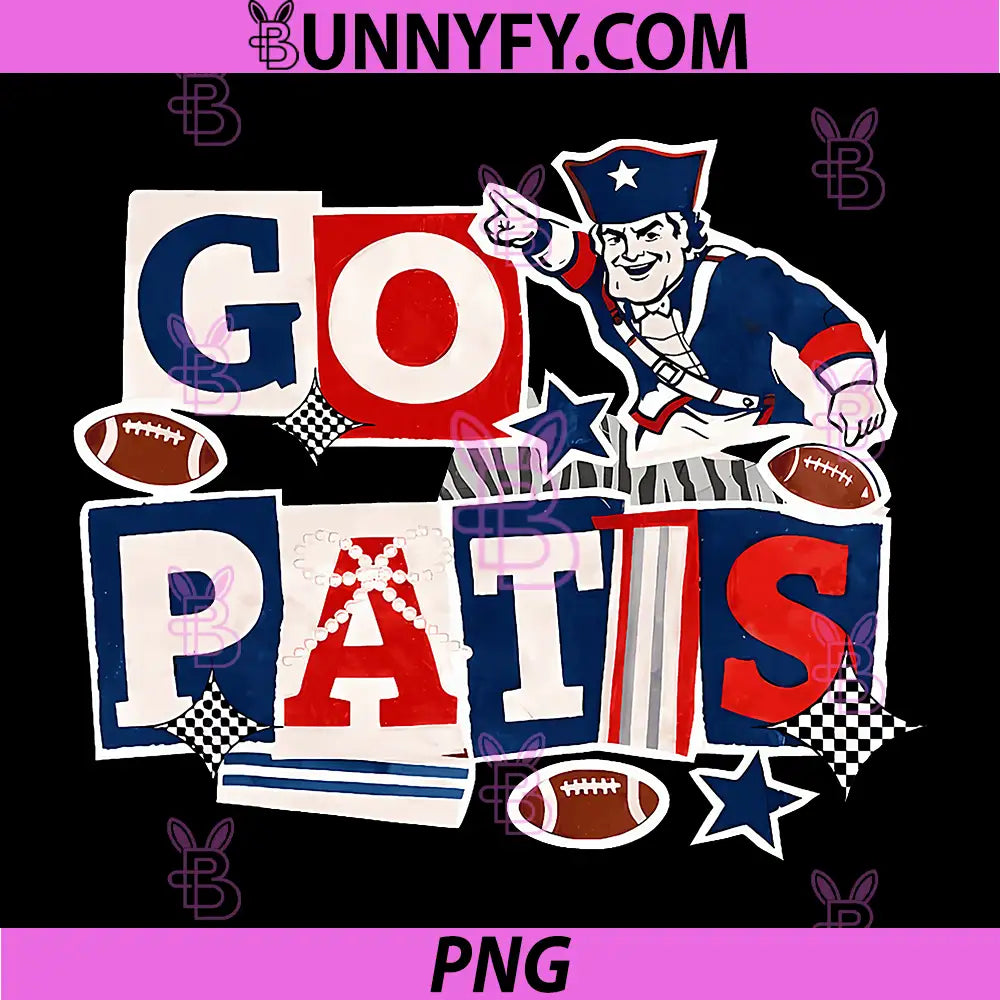 Go Pats PNG, New England Patriots Football Fan PNG