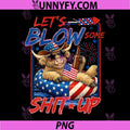 Lets Blow Some Shit Up PNG, July 4th Highland Cow PNG