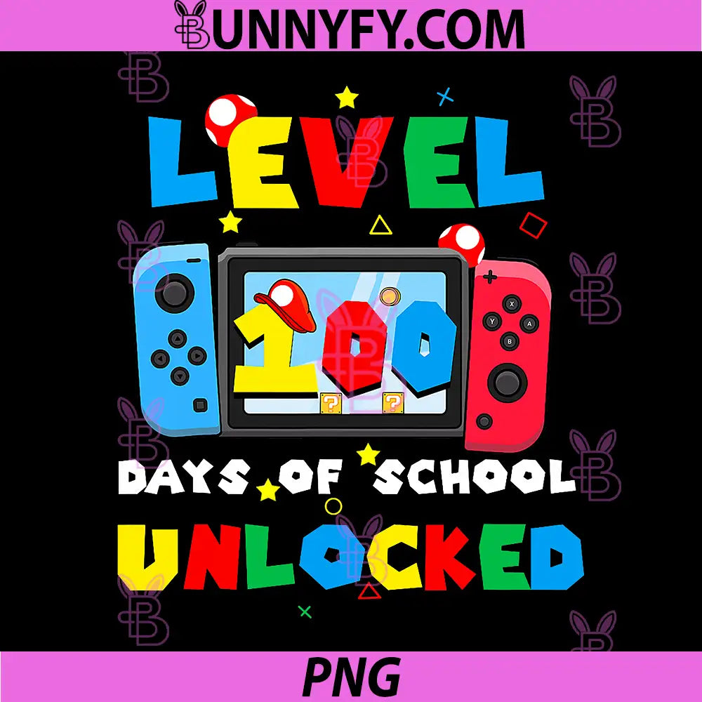 Level 100 Gamer PNG, 100 Days of School Video Game PNG