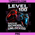 Level 100 Days of School Unlocked PNG, Gamer Video Games PNG