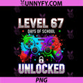 Level 67th Days Of School Unlocked PNG, Gamer Video Games PNG
