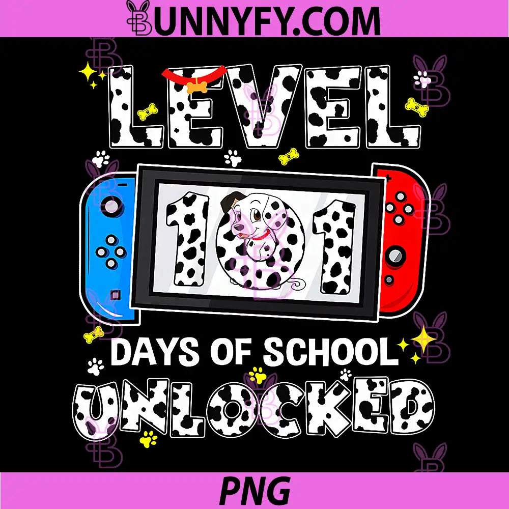 Level Unlocked 100 Days of School PNG, 101 Days Game Controller PNG