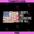Liberty And Literature For All PNG, Reading USA Book Lover PNG