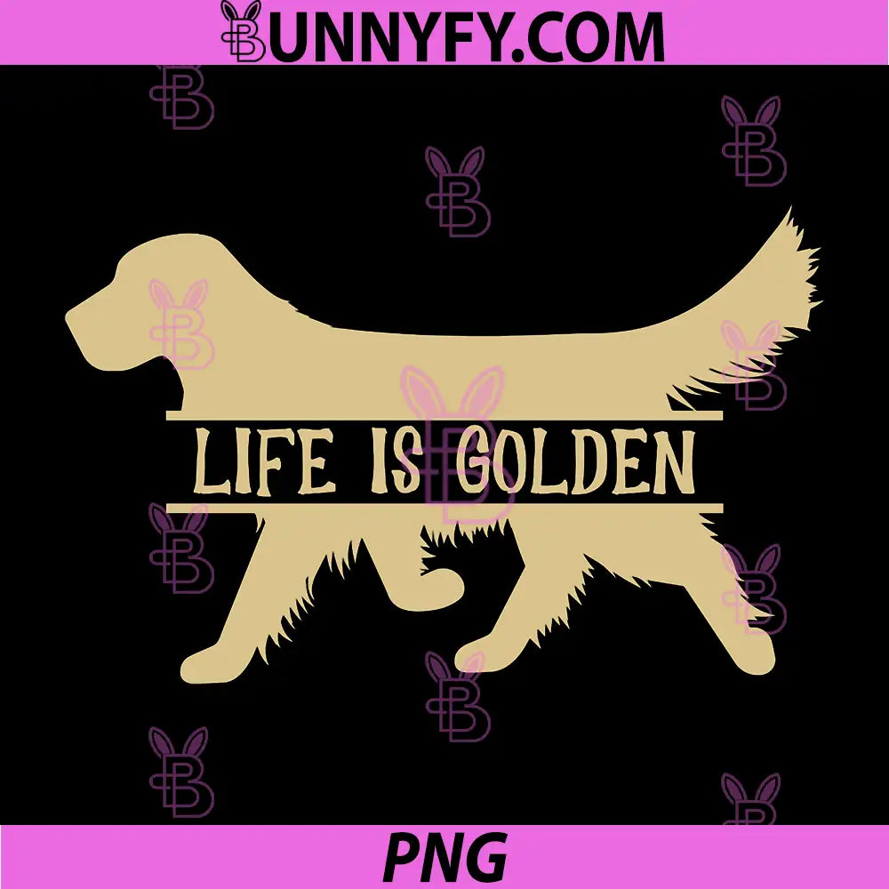 Life Is Golden PNG, Silhouette Most Loyal Dog Golden Retrievers PNG