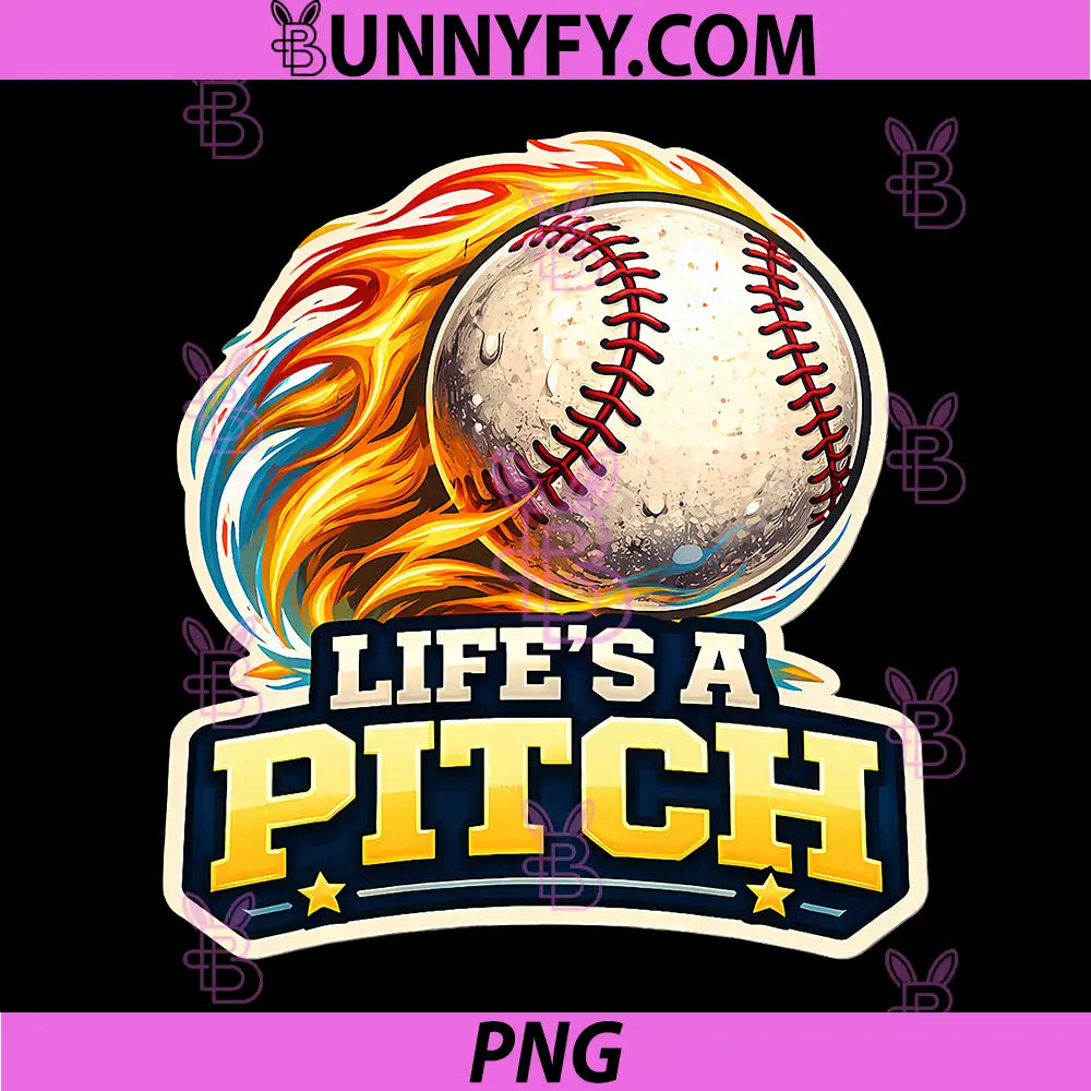 Life's A Pitch PNG, Funny Baseball Pitcher PNG