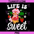 Life is Sweet PNG, Vintage Strawberry PNG