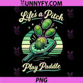Lifes A Pitch Play Paddle PNG, Retro Pickleball Design PNG