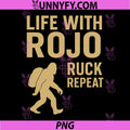 Life With Rojo Ruck Repeat Text PNG, Rucking Fitness Silhouette PNG