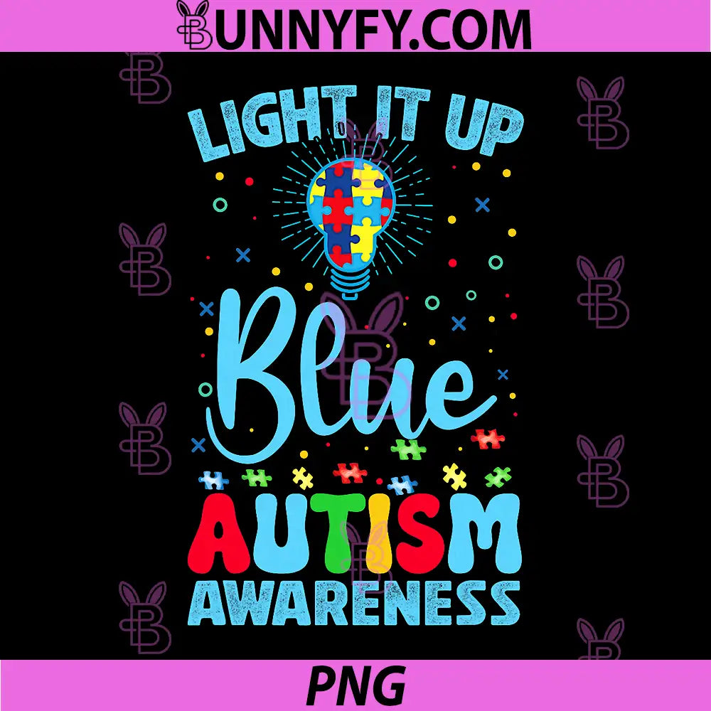 Light It Up Blue PNG, Autism Awareness PNG