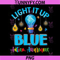 Light It Up Blue PNG, Autistic Autism Awareness PNG