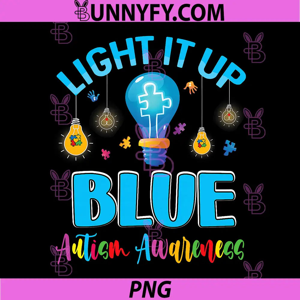 Light It Up Blue PNG, Autistic Autism Awareness PNG