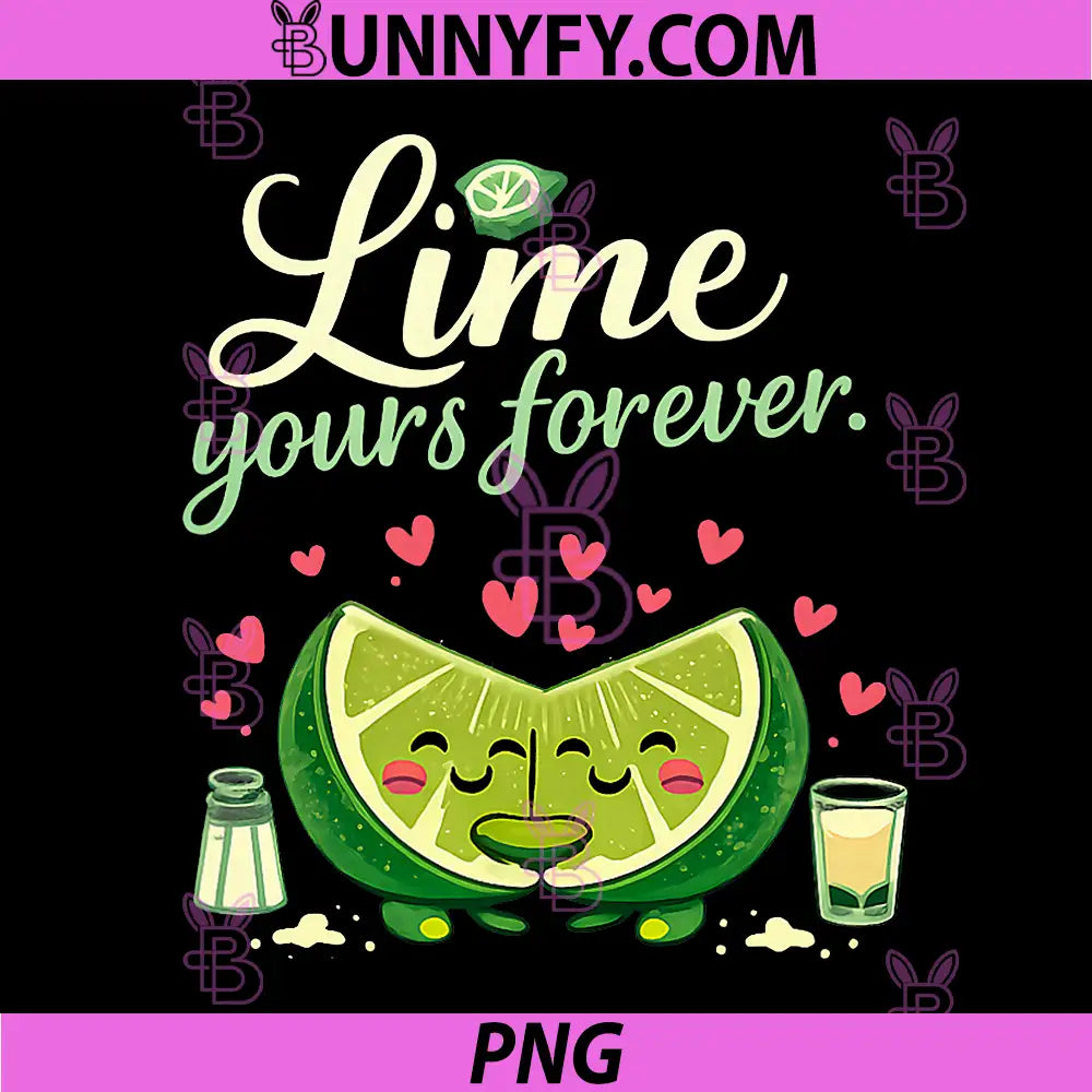 Lime Yours Forever PNG, Tequila Party Crew Lime Hug Design PNG