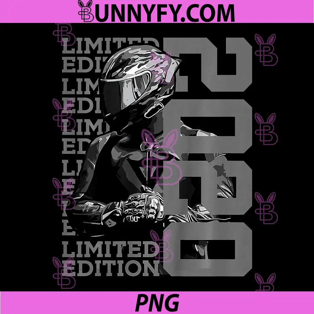 Limited Edition 2020 PNG, Biker Motorcycle 6TH Birthday PNG