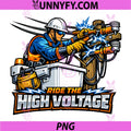 Lineman Powerline Worker PNG, Electrical Lineman High Voltage PNG