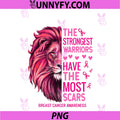 Lion Pink PNG, Funny Breast Cancer Awareness Survivor Warrior PNG