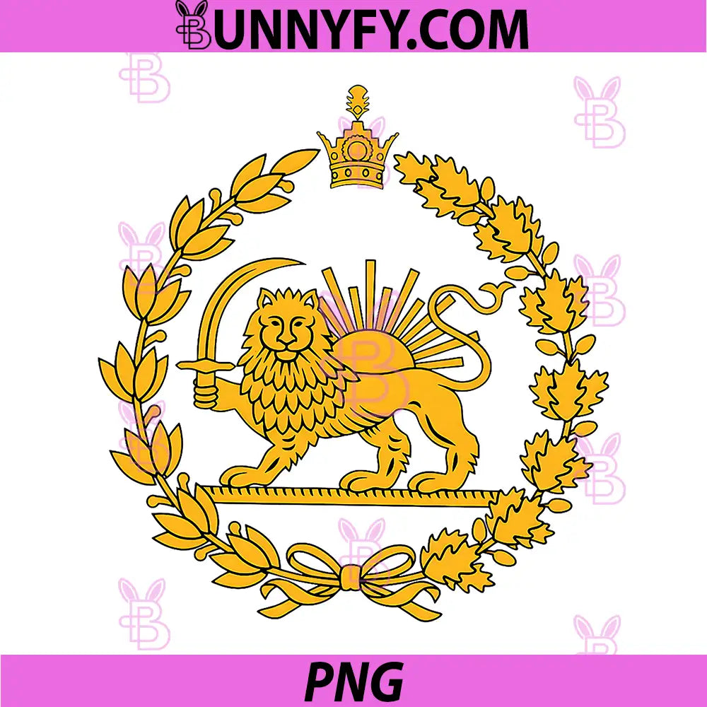 Lion and Sun Iran PNG, Persian Flag Iran Shir o Khorshid Graphic PNG