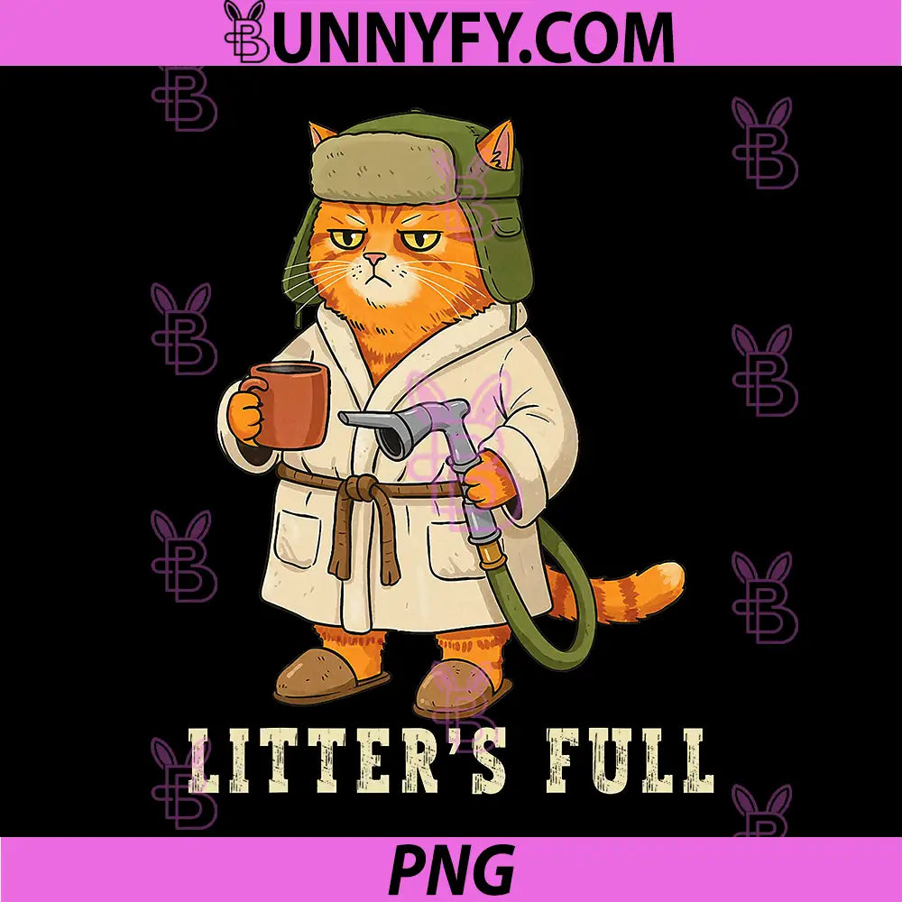 Litter’s Full PNG, Funny Cat Christmas Grumpy PNG