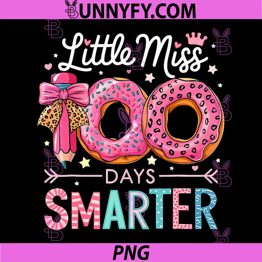 Lil Miss 100 Days Smarter PNG, Fun Classroom Celebration PNG