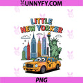 Little New Yorker PNG, NYC Skyline Taxi Kids New York City PNG