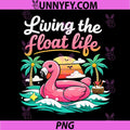 Living The Float Life PNG, Flamingo Floatie Vacation Party PNG